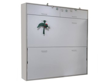 Litera abatible horizontal con sistema basculante