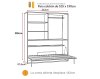 Cama abatible horizontal 90 y 105  con armario puertas correderas