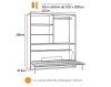 Cama abatible horizontal 90 y 105  con armario puertas correderas